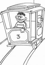 Trolley Car Coloring Page Pages sketch template