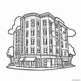 Buildings Coloring Page 8790 6977 sketch template