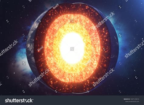 Structure Core Earth Structure Layers Earth Stock Illustration ...