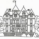 Mansion Coloring Page · Creative Fabrica sketch template