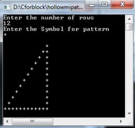 C++ program to Hollow Mirrored Right Triangle Star Pattern - Code for ...