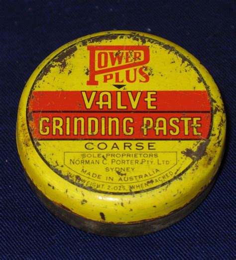 Power Plus Valve Grinding Paste Tin -- Antique Price Guide Details Page