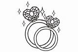 Valentine Coloring  Diamond Ring Couple Graphic By Arief Sapta Adjie sketch template