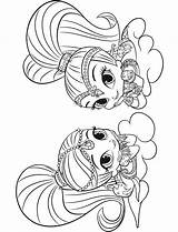 Shimmer And Shine Coloring Pages  Free Printable For Kids sketch template