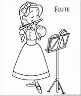 Flute Coloring Pages  Kidsuki sketch template