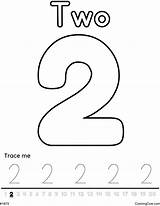 Number 2 Coloring Page sketch template