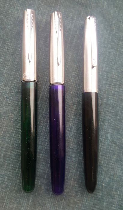 Three vintage Parker fountain pens - Catawiki