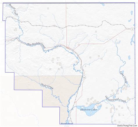 Map of Sheridan County, Montana - Thong Thai Real