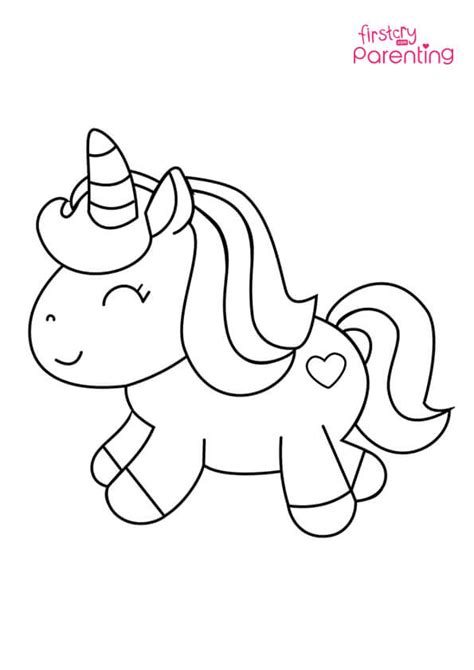 Easy Printable Unicorn Coloring Pages for Kids