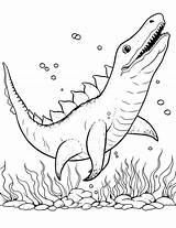 Water Dinosaurs Coloring Pages sketch template
