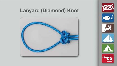 How to Tie a Lanyard (Diamond) Knot - YouTube