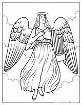 42 Angel Coloring Pages Free PDF Printables sketch template