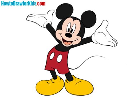 How to Draw Mickey Mouse - Easy Drawing Tutorial For Kids
