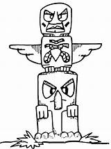 Drawing Of Totem Pole coloring Page  Download Print Or Color Online sketch template