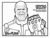 Avengers Coloring Pages Thanos  sketch template
