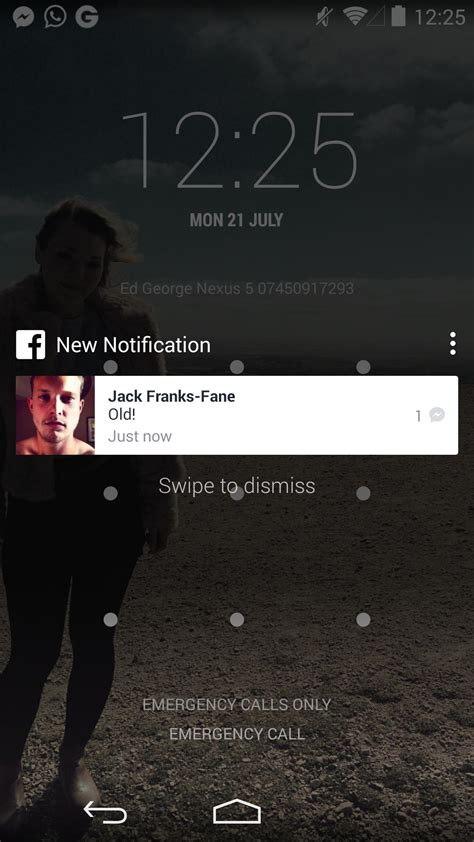 Android Facebook lock screen notification - Stack Overflow
