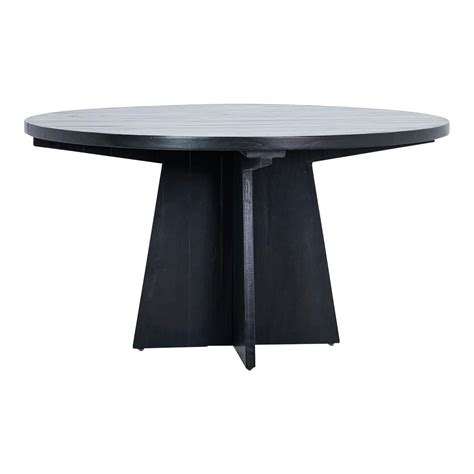 Modern Round Black Wood Dining Table in 2023 | Black wood dining table, Dining table, Dining