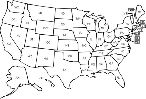 printable blank map of united states elearningart - united states map blank with states colored ...