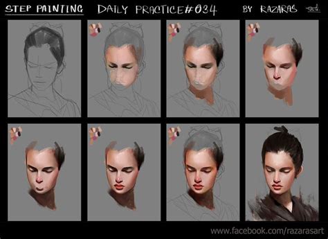 "Daily Practice#034" by Razaras (Process Picture) Digital Painting ...