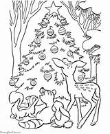 Cute Christmas Animals Coloring Pages sketch template