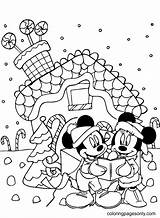 Mickey With Minnie Disney Christmas Coloring Page  Free Printable sketch template