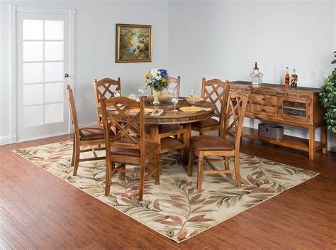 Sedona Adjustable Height Round Dining Room Set by Sunny Designs | FurniturePick