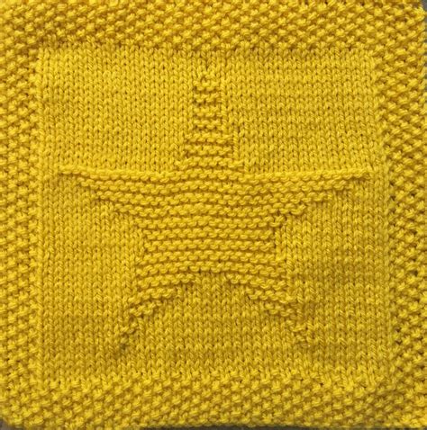 Free Star Dishcloth or Afghan Square Knitting Pattern - Daisy and Storm