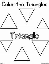 Color The Triangles Coloring Page sketch template