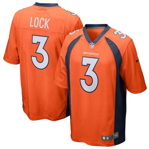 Drew Lock Denver Broncos Nike Game Player Jersey - Orange