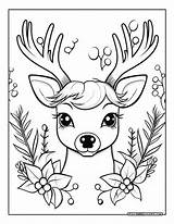Reindeer Coloring Pages Printable sketch template
