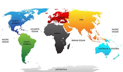 World Continental Map