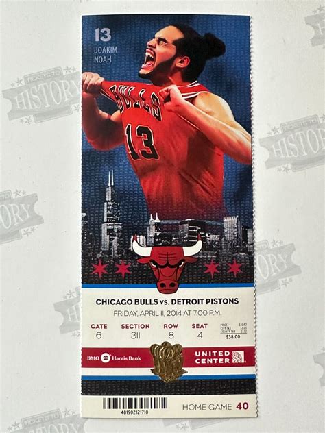 2014 Detroit Pistons at Chicago Bulls Ticket 4/11/14 | eBay