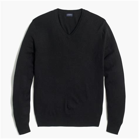 J.Crew Washable Merino Wool-blend V-neck Sweater in Black for Men - Lyst