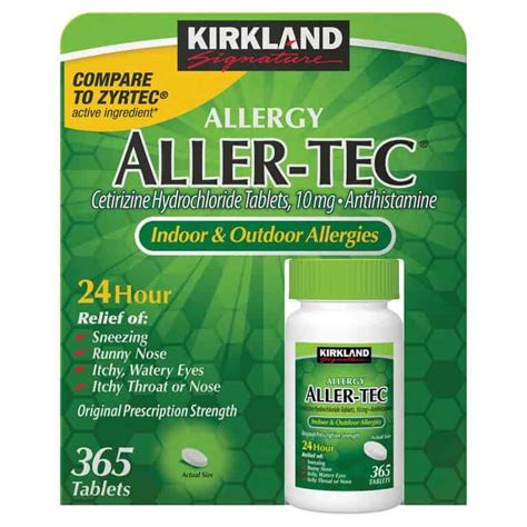 Kirkland Signature Aller-Tec, 365 Tablets only $13.99 - My Wholesale Life