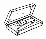 Pencil Case Coloring Page sketch template