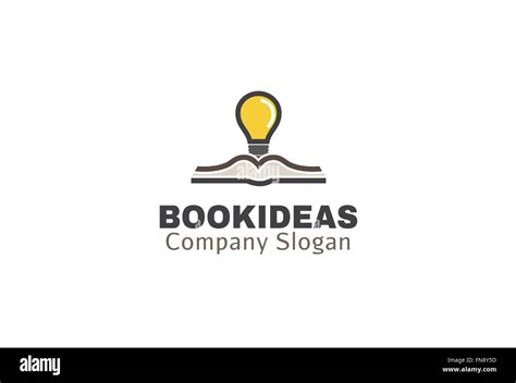 Book Ideas Bulb Lamp Logo Vector Symbol Design Illustration Stock Vector Image & Art - Alamy