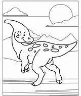 Beautiful Dinosaur Coloring Page For ChildrenHand Painted In Cartoon  sketch template