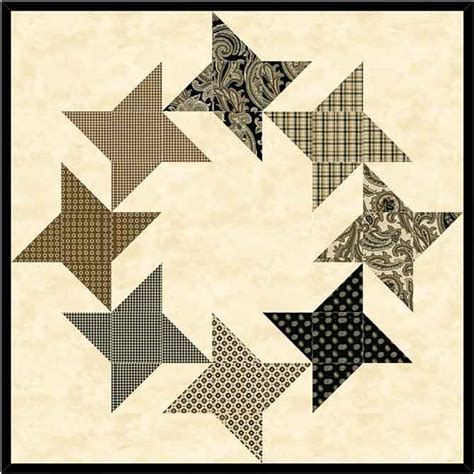 A variation of the Friendship Star quilt block