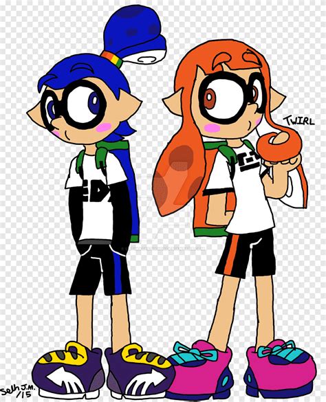 Splatoon 2 fan art, calamar azul, amor, diverso png | PNGEgg