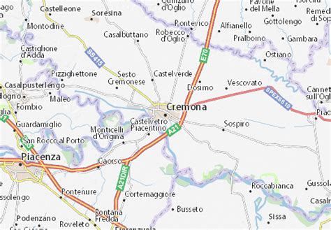 Map of Cremona - Michelin Cremona map - ViaMichelin