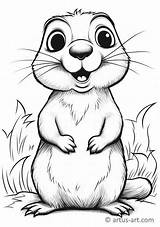 Prairie dog Coloring Page » Free Download Artus Art sketch template