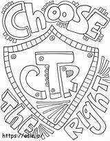Choose The Right coloring Page sketch template