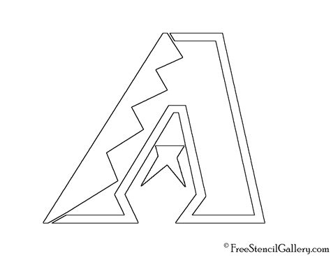 MLB - Arizona Diamondbacks Logo Stencil | Free Stencil Gallery