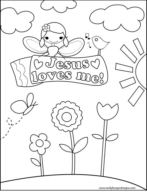 Free Printable Jesus Loves Me Coloring Pages - MelenienGerdner