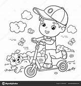 Electric Scooter Pages Coloring sketch template
