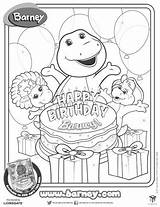 Happy Birthday Barney Coloring Pages sketch template