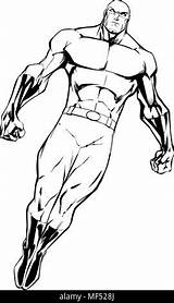 Flying Superhero Body Outline Coloring Pages sketch template