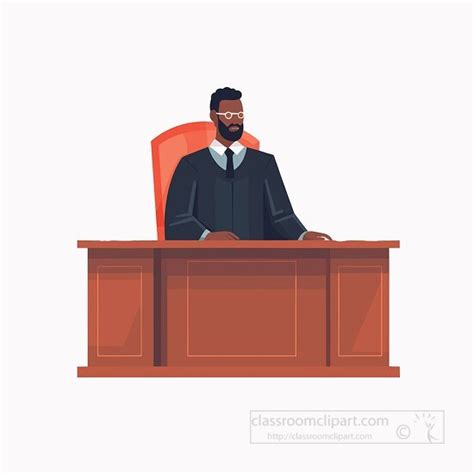 Law and Legal Clipart-african american courtroom judge clip art