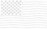 Printable Flag Of USA Coloring Page  Mimi Panda sketch template