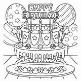 Premium Vector  A Cute And Funny coloring Page Of Happy Birthday sketch template